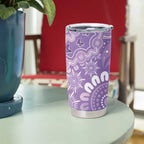 Australia Epilepsy Awareness Tumbler Cup Purple Butterflies Aboriginal