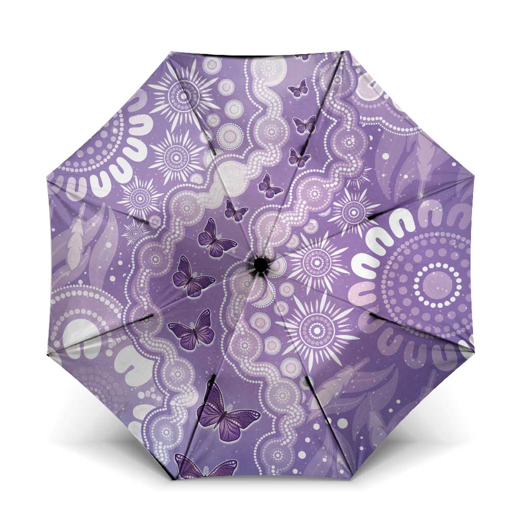 Australia Epilepsy Awareness Umbrella Purple Butterflies Aboriginal