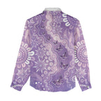 Australia Epilepsy Awareness Women Casual Shirt Purple Butterflies Aboriginal