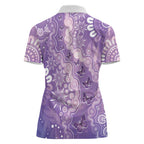 Australia Epilepsy Awareness Women Polo Shirt Purple Butterflies Aboriginal