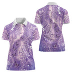 Australia Epilepsy Awareness Women Polo Shirt Purple Butterflies Aboriginal