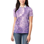 Australia Epilepsy Awareness Women Polo Shirt Purple Butterflies Aboriginal