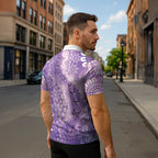 Australia Epilepsy Awareness Zipper Polo Shirt Purple Butterflies Aboriginal
