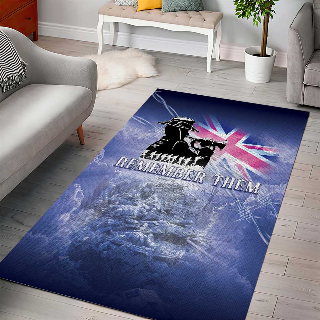 Australia ANZAC Day Area Rug Battle Of Passchendaele Remember Them