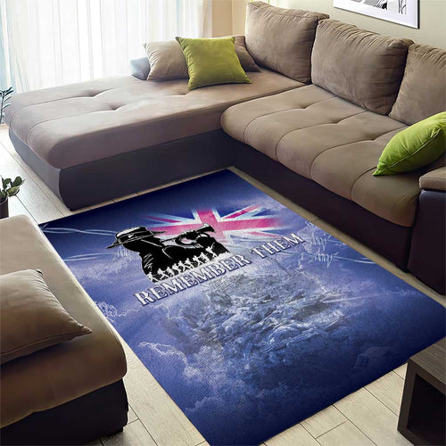 Australia ANZAC Day Area Rug Battle Of Passchendaele Remember Them