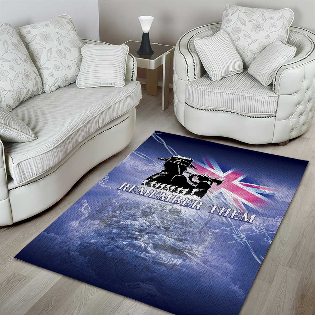 Australia ANZAC Day Area Rug Battle Of Passchendaele Remember Them