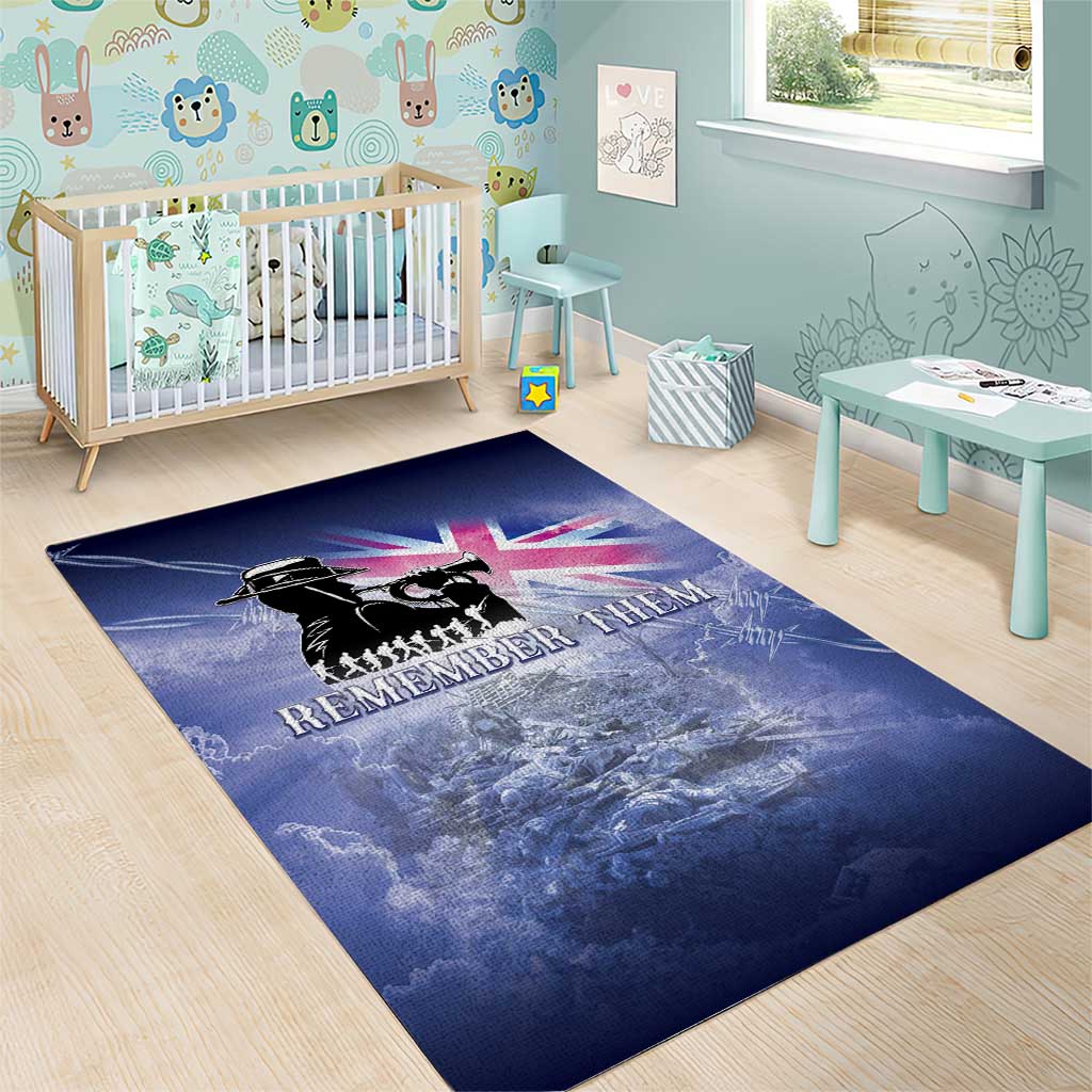 Australia ANZAC Day Area Rug Battle Of Passchendaele Remember Them