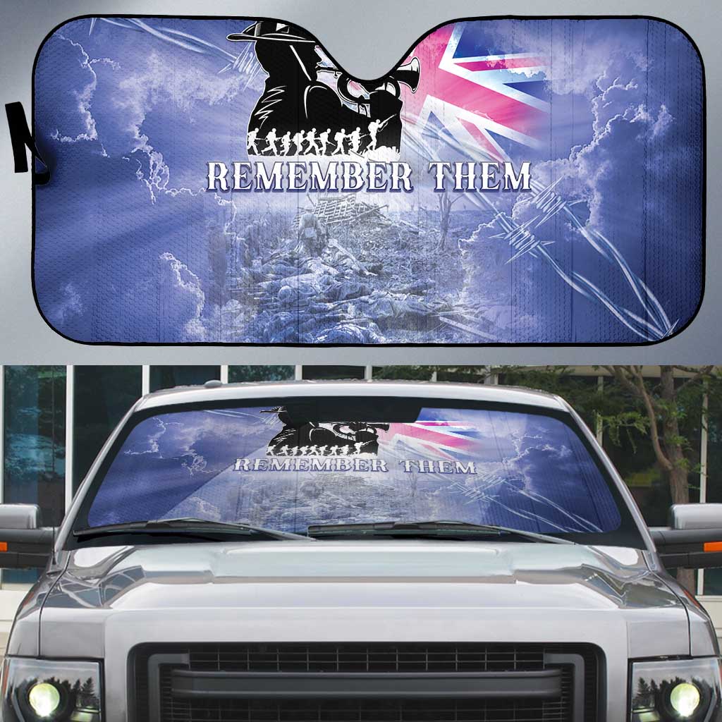 Australia ANZAC Day Auto Sun Shade Battle Of Passchendaele Remember Them