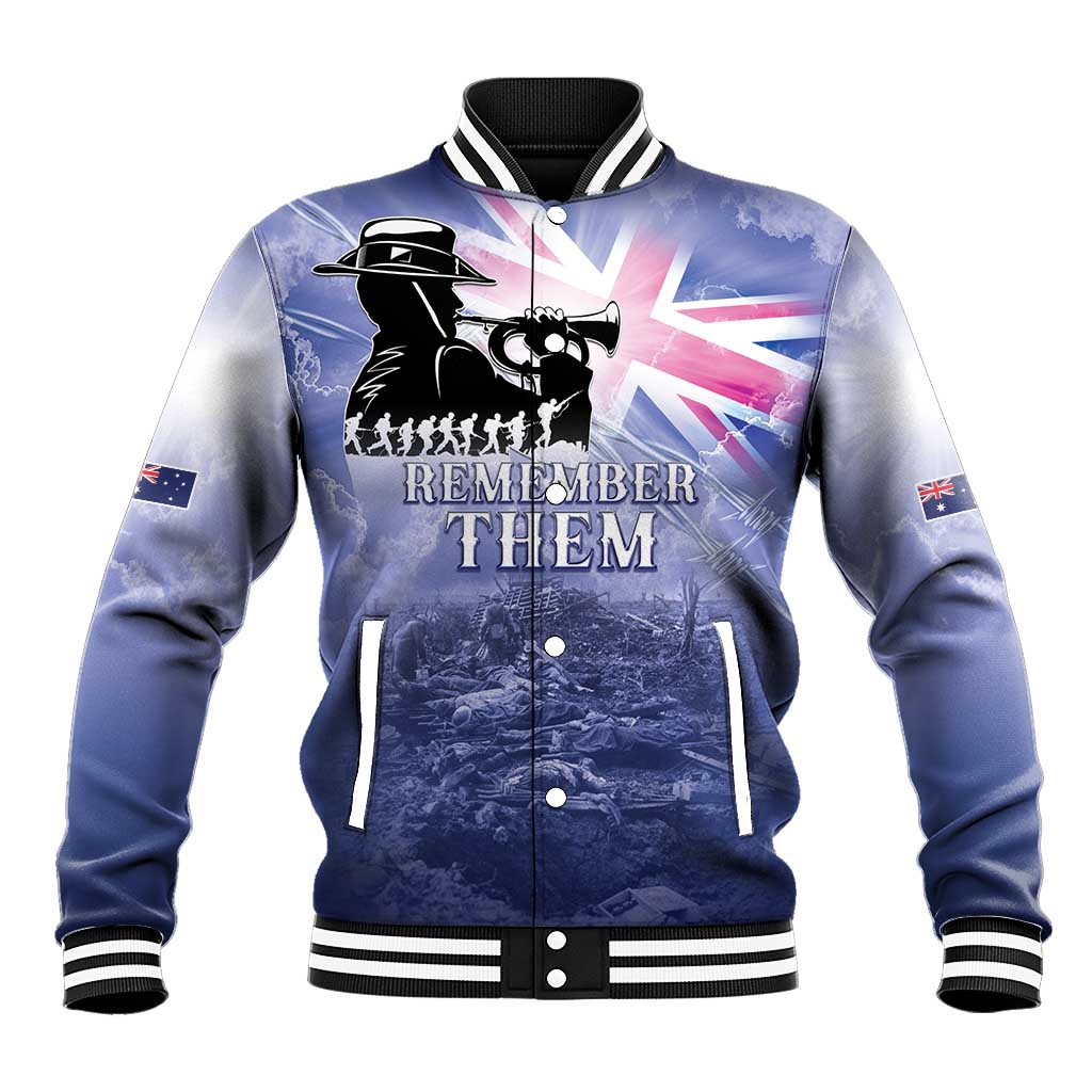 Australia ANZAC Day Baseball Jacket Battle Of Passchendaele Remember Them