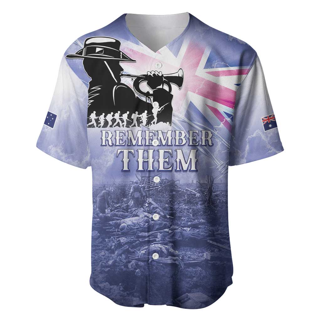 Australia ANZAC Day Baseball Jersey Battle Of Passchendaele Remember Them