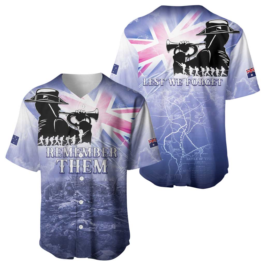 Australia ANZAC Day Baseball Jersey Battle Of Passchendaele Remember Them