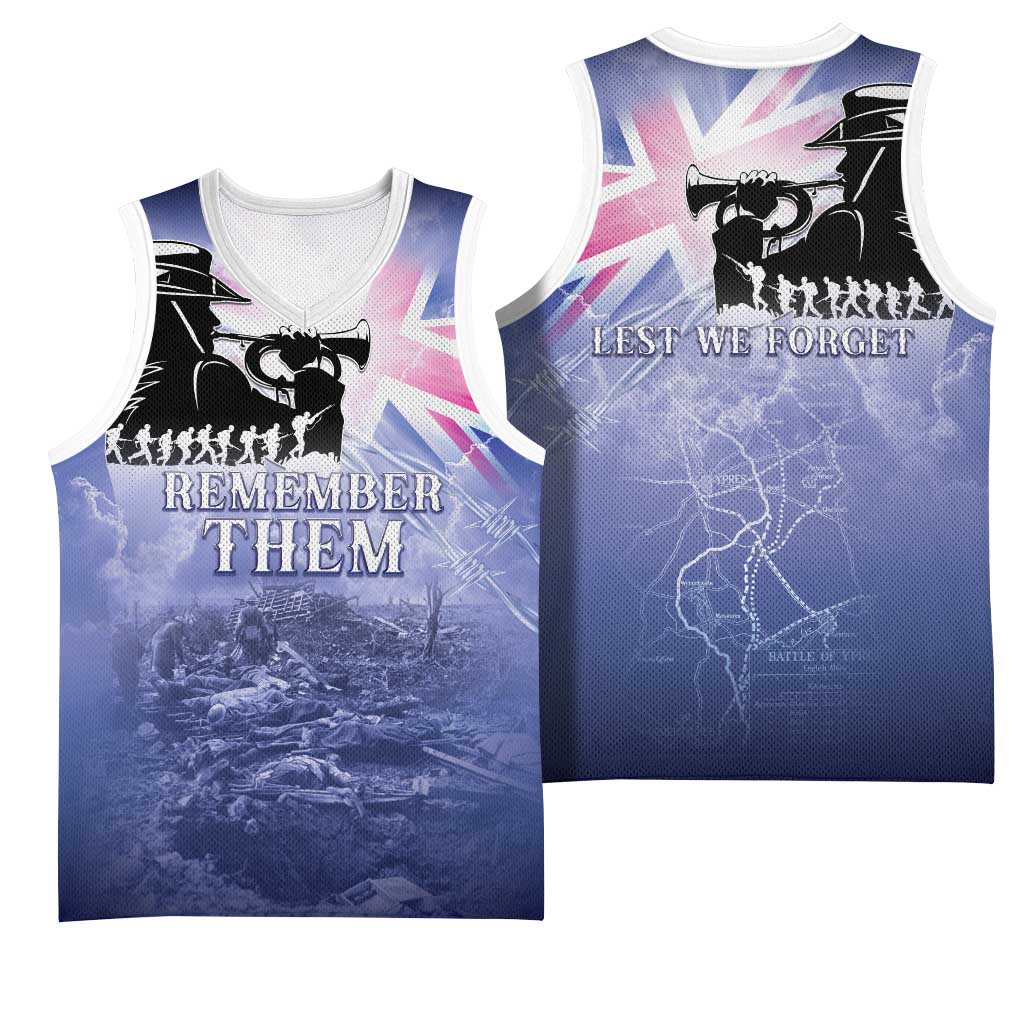 Australia ANZAC Day Basketball Jersey Battle Of Passchendaele Remember Them