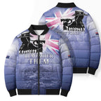 Australia ANZAC Day Bomber Puffer Jacket Battle Of Passchendaele Remember Them