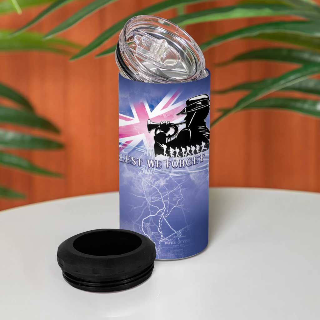 Australia ANZAC Day 4 in 1 Can Cooler Tumbler Battle Of Passchendaele Remember Them
