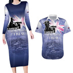 Australia ANZAC Day Couples Matching Long Sleeve Bodycon Dress and Hawaiian Shirt Battle Of Passchendaele Remember Them