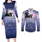 Australia ANZAC Day Couples Matching Long Sleeve Bodycon Dress and Long Sleeve Button Shirt Battle Of Passchendaele Remember Them