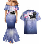 Australia ANZAC Day Couples Matching Mermaid Dress and Hawaiian Shirt Battle Of Passchendaele Remember Them