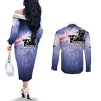 Australia ANZAC Day Couples Matching Off The Shoulder Long Sleeve Dress and Long Sleeve Button Shirt Battle Of Passchendaele Remember Them