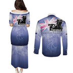 Australia ANZAC Day Couples Matching Puletasi and Long Sleeve Button Shirt Battle Of Passchendaele Remember Them