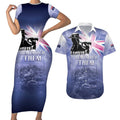 Australia ANZAC Day Couples Matching Short Sleeve Bodycon Dress and Hawaiian Shirt Battle Of Passchendaele Remember Them
