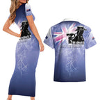 Australia ANZAC Day Couples Matching Short Sleeve Bodycon Dress and Hawaiian Shirt Battle Of Passchendaele Remember Them