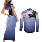 Australia ANZAC Day Couples Matching Short Sleeve Bodycon Dress and Long Sleeve Button Shirt Battle Of Passchendaele Remember Them