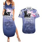 Australia ANZAC Day Couples Matching Summer Maxi Dress and Hawaiian Shirt Battle Of Passchendaele Remember Them