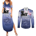 Australia ANZAC Day Couples Matching Summer Maxi Dress and Long Sleeve Button Shirt Battle Of Passchendaele Remember Them
