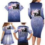 Australia ANZAC Day Family Matching Long Sleeve Bodycon Dress and Hawaiian Shirt Battle Of Passchendaele Remember Them