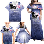 Australia ANZAC Day Family Matching Off Shoulder Maxi Dress and Hawaiian Shirt Battle Of Passchendaele Remember Them