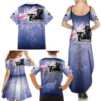 Australia ANZAC Day Family Matching Summer Maxi Dress and Hawaiian Shirt Battle Of Passchendaele Remember Them