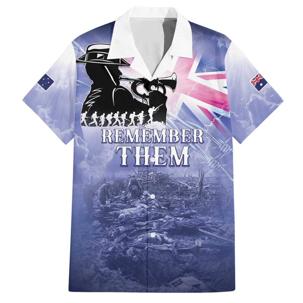 Australia ANZAC Day Hawaiian Shirt Battle Of Passchendaele Remember Them