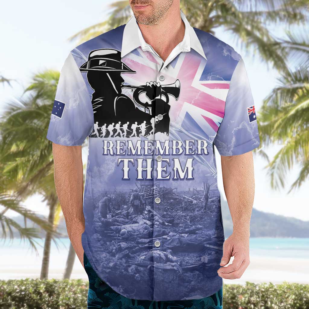 Australia ANZAC Day Hawaiian Shirt Battle Of Passchendaele Remember Them
