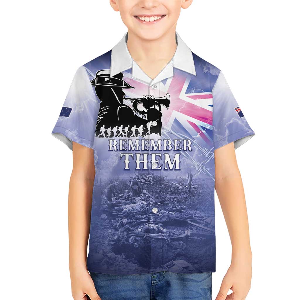 Australia ANZAC Day Hawaiian Shirt Battle Of Passchendaele Remember Them