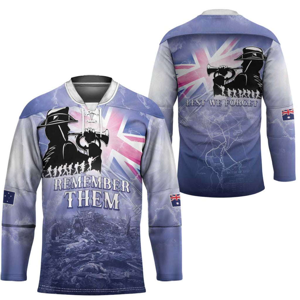 Australia ANZAC Day Hockey Jersey Battle Of Passchendaele Remember Them