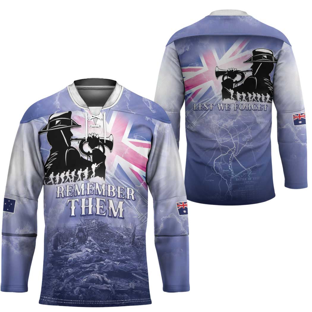 Australia ANZAC Day Hockey Jersey Battle Of Passchendaele Remember Them