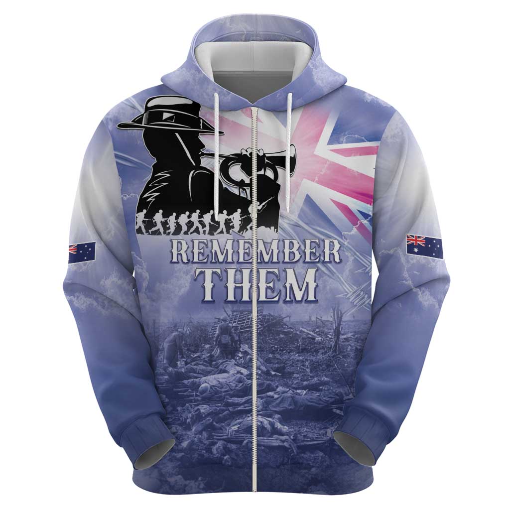 Australia ANZAC Day Hoodie Battle Of Passchendaele Remember Them