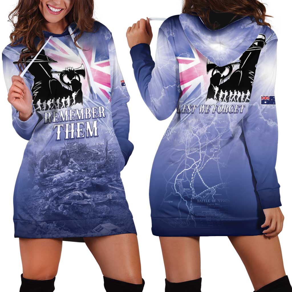 Australia ANZAC Day Hoodie Dress Battle Of Passchendaele Remember Them