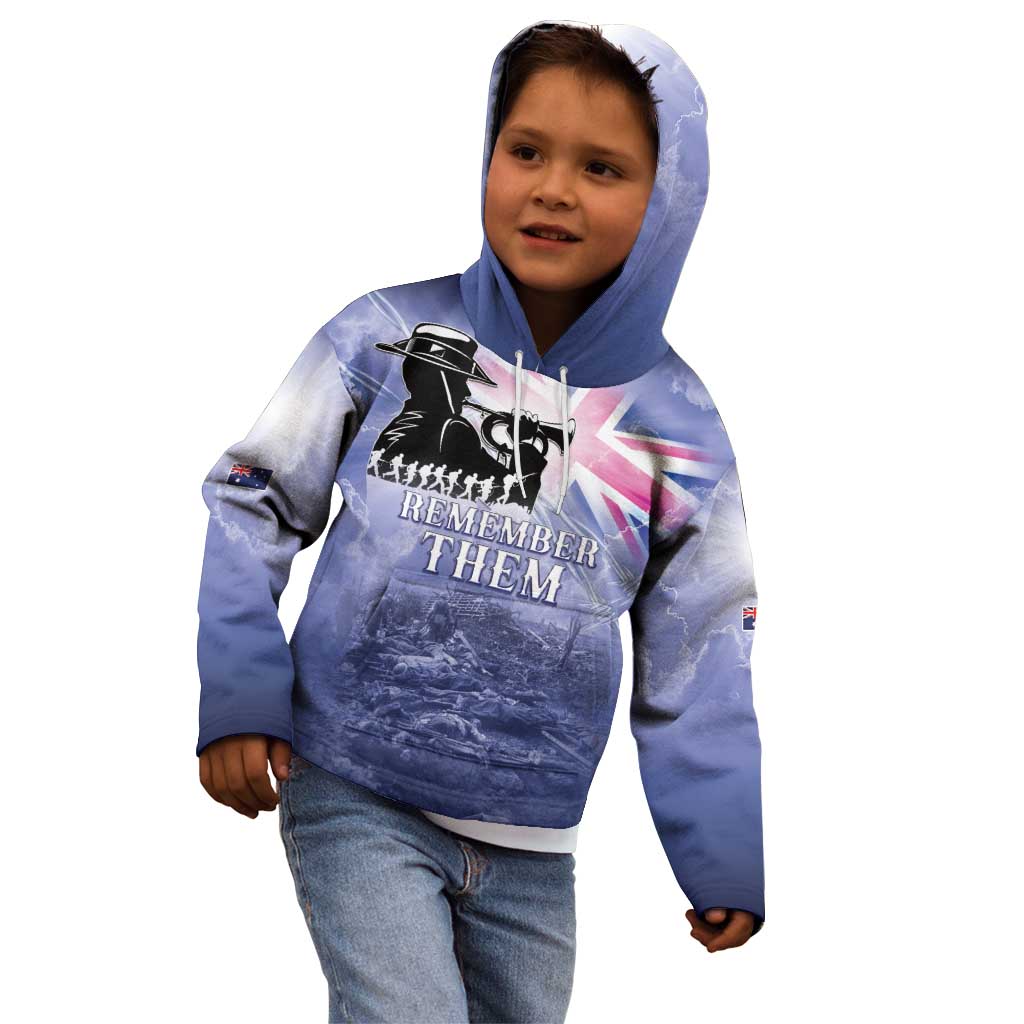 Australia ANZAC Day Kid Hoodie Battle Of Passchendaele Remember Them