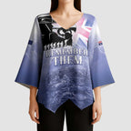 Australia ANZAC Day Kimono Sleeve Blouse Battle Of Passchendaele Remember Them