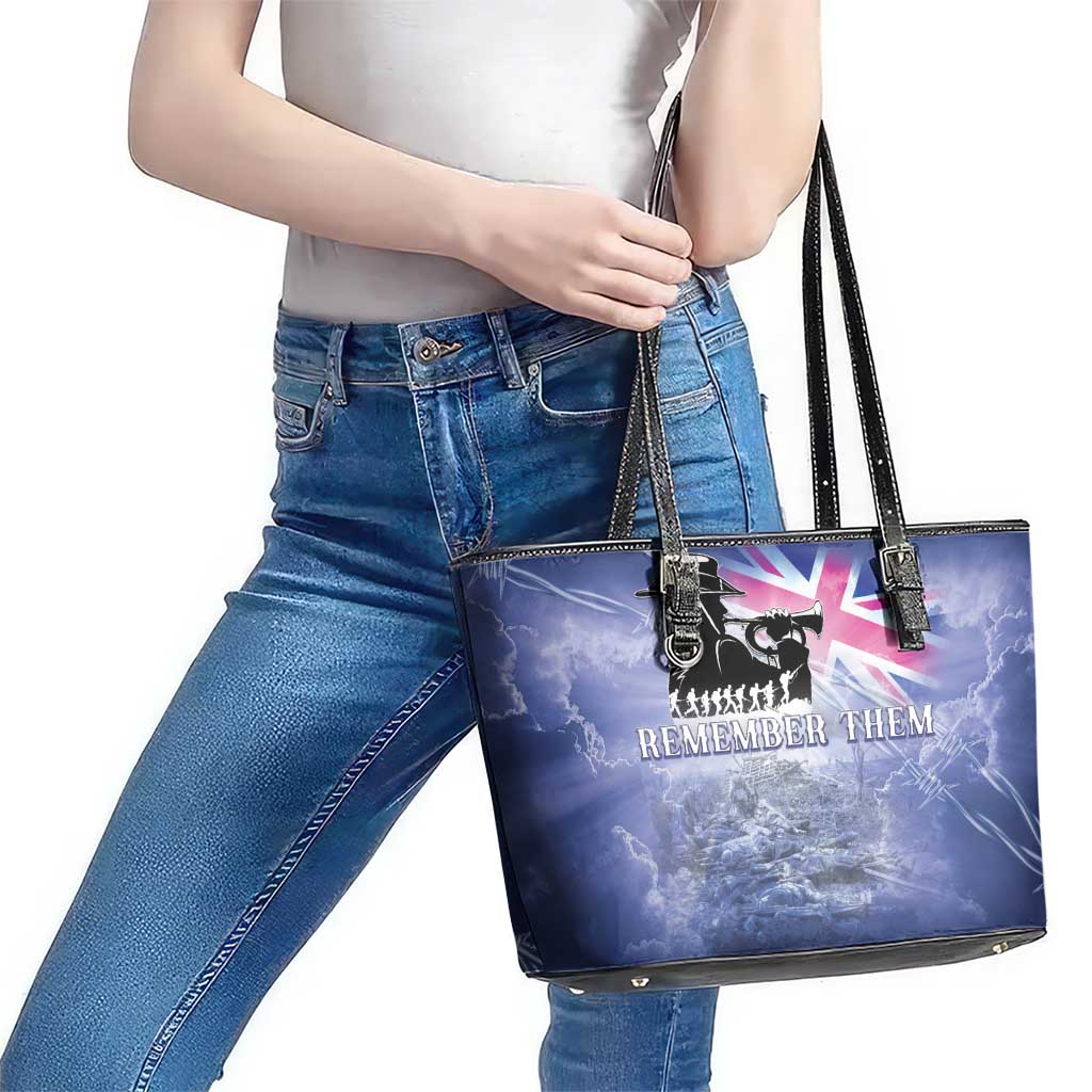Australia ANZAC Day Leather Tote Bag Battle Of Passchendaele Remember Them