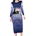 Australia ANZAC Day Long Sleeve Bodycon Dress Battle Of Passchendaele Remember Them