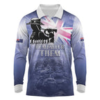 Australia ANZAC Day Long Sleeve Polo Shirt Battle Of Passchendaele Remember Them