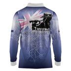 Australia ANZAC Day Long Sleeve Polo Shirt Battle Of Passchendaele Remember Them