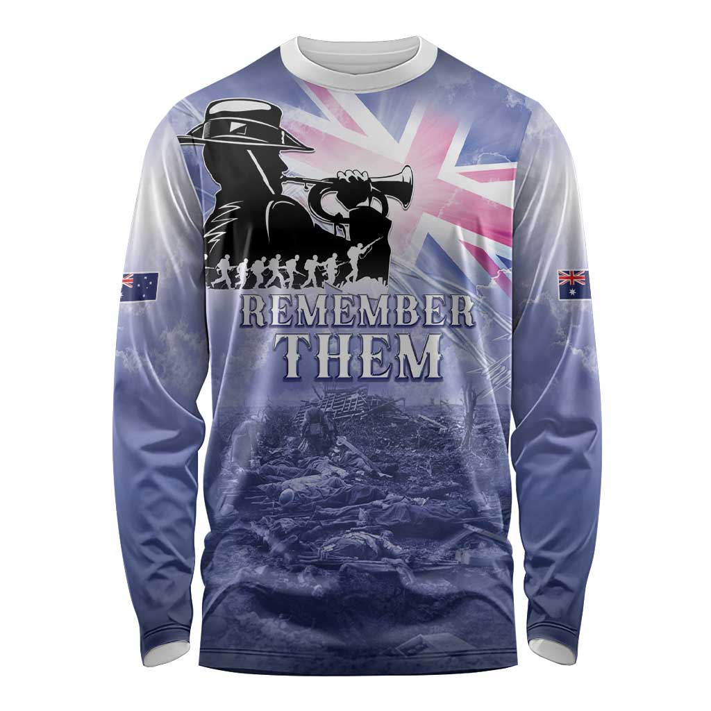 Australia ANZAC Day Long Sleeve Shirt Battle Of Passchendaele Remember Them