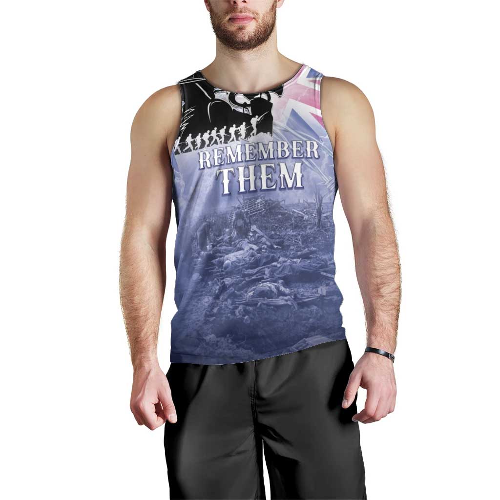 Australia ANZAC Day Men Tank Top Battle Of Passchendaele Remember Them