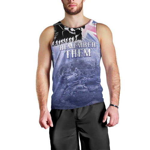 Australia ANZAC Day Men Tank Top Battle Of Passchendaele Remember Them