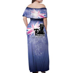 Australia ANZAC Day Off Shoulder Maxi Dress Battle Of Passchendaele Remember Them