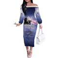 Australia ANZAC Day Off The Shoulder Long Sleeve Dress Battle Of Passchendaele Remember Them