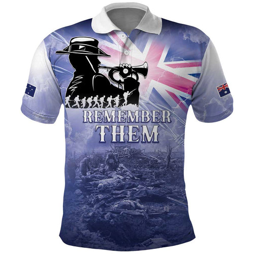 Australia ANZAC Day Polo Shirt Battle Of Passchendaele Remember Them